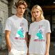 Olive T-Shirt With Cute Dinosaur Graphic And 'What I'm Doing' Text