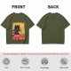 Olive t-shirt featuring Toothless dragon and Chat Noir themed text