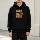 Black hoodie with One Piece themed graphic print