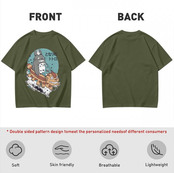 My Neighbor Totoro Characters Catbus Graphic T-Shirt