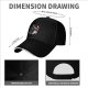 Black Baseball Cap With Cosmic Penguin Holding Ice Cream Print