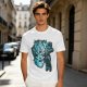 Olive Green T-Shirt With Alien Warrior Graphic Print