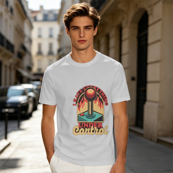 I Have Everything Under Control Retro Joystick Graphic T-Shirt