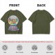 Olive T-Shirt With Cat Gumball Machine Artwork