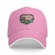 Black baseball cap with forest spirit creature graphic print