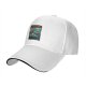 Black baseball cap with Stranger & Hobbs Upside Down Adventures graphic print