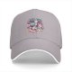 Black baseball cap with cute dinosaur chef and anime character graphic