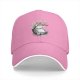 Black baseball cap with Totoro under cherry blossom tree print
