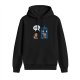 Black hoodie with Doctor Who TARDIS and cartoon character graphic