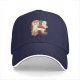 Black Baseball Cap With Red Panda Art Print