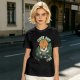 Olive t-shirt with cute brain character and 'Cute But Ous' print