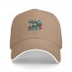 Black baseball cap with retro video game character grid print