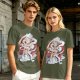 One Piece Gear 5 Luffy Graphic Print Olive T-Shirt