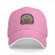 Black baseball cap with Totoro and girl anime graphic print
