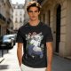 Olive green t-shirt with My Neighbor Totoro forest scene print