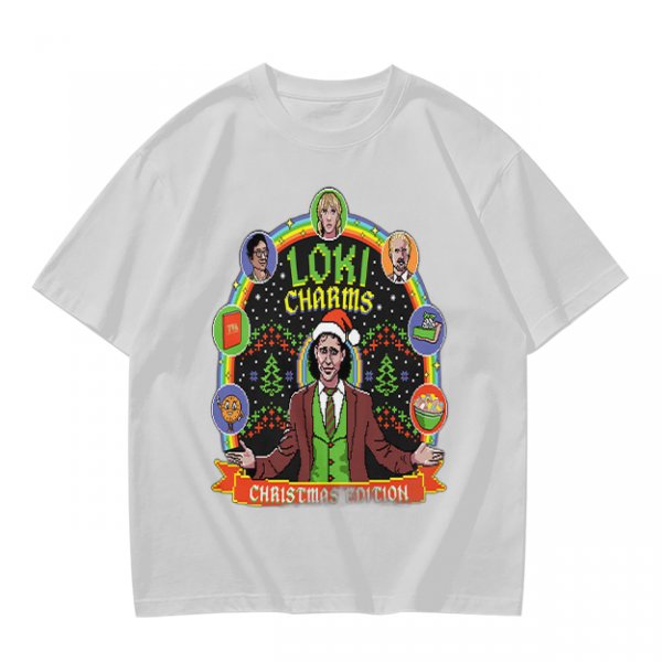 Loki Charms Christmas Edition Themed Graphic T-Shirt