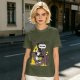 Olive T-Shirt With Steamboat Willie This Is Fine Burning Ship Art