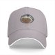 Black baseball cap with distressed crying gingerbread man and crows graphic