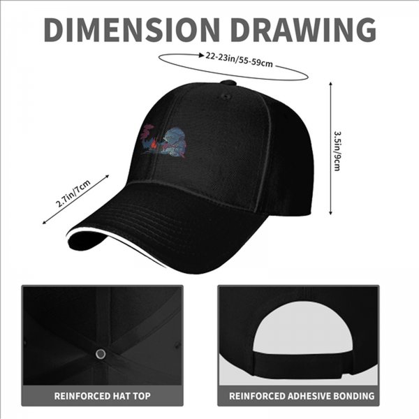 Black Baseball Cap With Knight By Campfire Graphic Print