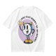 Olive T-Shirt With Cartoon Clock Holding Beer 'Happy Hour' Print