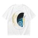 Olive T-Shirt with Crescent Moon London Skyline Flying Figures Print