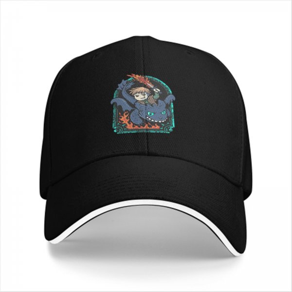 Black Baseball Cap with How to Train Your Dragon Toothless and Hiccup Print