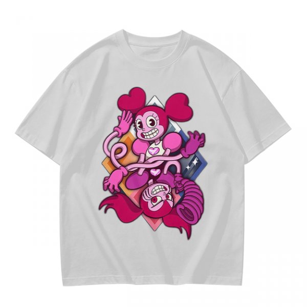 Olive T-shirt with Spinel Character Graphic Print