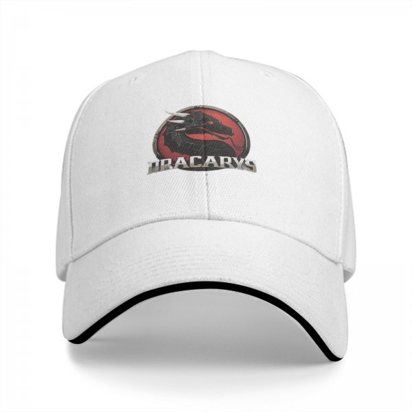 Black baseball cap with Dracarys dragon logo design
