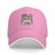Black Baseball Cap With Ramen Monster Anime Graphic Print