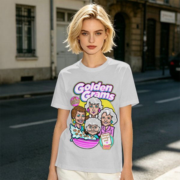 Golden Grams Themed Graphic T-Shirt Featuring The Golden Girls