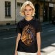 Olive T-Shirt With Dragon And Warrior Fantasy Art Print