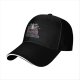 Black Baseball Cap With Giant Monster Cat Cityscape Art Print