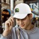 Black Baseball Cap With Glowing Green Cat Bubble Art Print