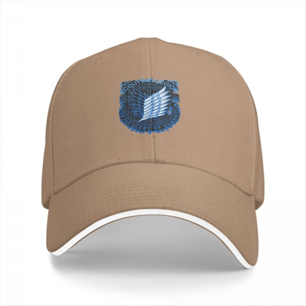 Black Baseball Cap With Attack On Titan Scouting Legion Emblem