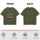 Olive t-shirt with 'I'm still waiting for wisdom that comes with old age' print