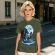 Olive T-Shirt With Dragon Rider Moonlit Fantasy Art Print