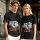 Olive T-Shirt With Cartoon Characters And 'CLUB' Graphic Print