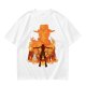 One Piece Ace Fire Silhouette Graphic T-Shirt