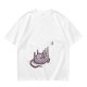 Olive Green T-Shirt With Upside Down Rat Graphic Print