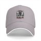 Black baseball cap with cat kitchen graphic and 'Return to Bed Human' text