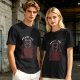 Olive t-shirt with 'Praise the Dark Lord' and dark cat graphic
