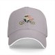 Black baseball cap with sushi ninja riding a bicycle graphic