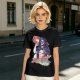 Olive Graphic T-Shirt with Muscular Figure Holding Red Device and Night Watch Text