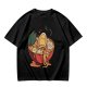 Olive T-Shirt With Cute Ramen Bowl Graphic Print