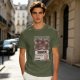 Olive Green T-Shirt With Demogorgon Vegetable Packet Print