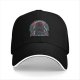 Black Baseball Cap with Dark Psychedelic Monster Graphic Print