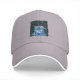 Black Baseball Cap With Christmas Cheshire Cat Print