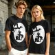 Olive Halloween Witch Silhouette Graphic Short Sleeve T-Shirt