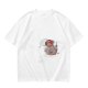 Olive Green T-Shirt With Cute Cartoon Pig Print