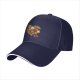 Black baseball cap with heart shaped food print design